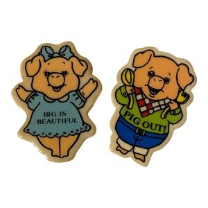 Vintage Enesco Pig magnets